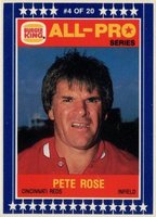 1986 Burger King All-Pro #4 Pete Rose Perforated Baseball Card
