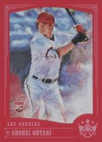 2018 Panini Diamond Kings #76 Shohei Ohtani Facing Left-Red Frame Baseball Card