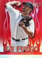 2013 Panini Select EN Fuego #EF10 Justin Verlander Prizm Baseball Card