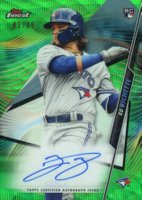 2020 Finest Autographs #FABB Bo Bichette Green Wave Refractor Baseball Card