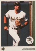 1989 Upper Deck #659 Jose Canseco Blue Eagle Logo Baseball Card