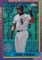 2025 Topps Silver Pack 1990 Chrome Promo #4 Frank Thomas Aqua Baseball Card