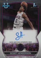 2022 Bowman Chrome University #102 Scoot Henderson Prospect Autograph Basketball Card