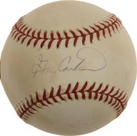 1999 Hall of Fame Autographs # Gary Carter Ball Baseball Card