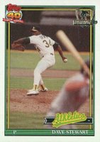 1991 Topps Desert Shield #580 Dave Stewart Baseball Card