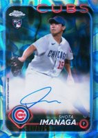 2024 Topps Chrome Update Chrome Rookie Autographs #RASI Shota Imanaga Aqua/Blue Lava Lamp Baseball Card