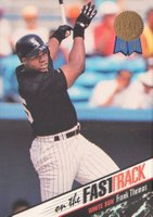 1993 Leaf Fasttrack #1 Frank Thomas Baseball Card