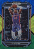 2022 Panini Prizm #256 Jaden Ivey Blue/Yellow/Green Choice Basketball Card