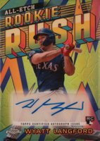 2024 Topps Chrome Update Chrome All-Etch Rookie Rush Autographs #WL Wyatt Langford Baseball Card