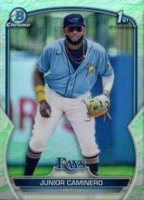 2023 Bowman Chrome Prospects #BCP61 Junior Caminero Lunar Glow Refractor Baseball Card
