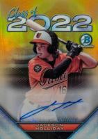 2022 Bowman Draft Class of 2022 Autographs #C22AJH Jackson Holliday Gold Refractor Baseball Card