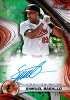 2024 Bowman's Best Best of 2024 Autographs #B24SB Samuel Basallo Green Refractor Baseball Card