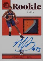 2018 Panini Encased #217 Mikal Bridges Jersey Autograph-Red Basketball Card