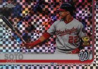 2019 Topps Chrome #155 Juan Soto Bat in One Hand-X-Fractor Baseball Card