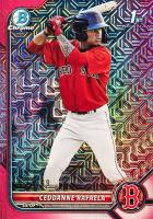 2022 Bowman Mega Box Chrome #61 Ceddanne Rafaela Pink Refractor Baseball Card