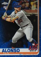 2019 Topps Chrome Update  #86 Pete Alonso Blue Refractor Baseball Card