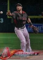 2018 Topps #618 Paul Goldschmidt Throwing Ball-Rainbow Foil Baseball Card