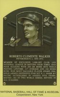 1964 DATE Hall of Fame Yellow Plaque Postcard # Roberto Clemente Baseball Card