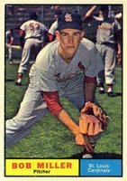 1961 Topps #314 Bob Miller Baseball Card