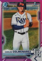 2021 Bowman Chrome Prospects #BCP238 Carlos Colmenarez Fuchsia Refractor Baseball Card