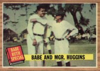 1962 Topps #137GT Babe And Mgr. Huggins Green Tint-Babe Ruth Special Baseball Card