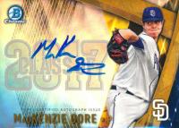 2017 Bowman Draft Class of 2017 Autographs #MG MacKenzie Gore Gold Refractor Baseball Card