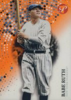 2022 Topps Pristine #190 Babe Ruth Orange Refractor Baseball Card