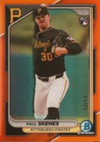 2024 Bowman Chrome #31 Paul Skenes Orange Refractor Baseball Card