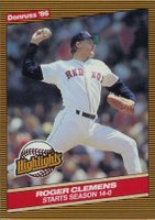1986 Donruss Highlights #17 Roger Clemens Baseball Card