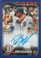 2024 Topps Chrome Rookie Autographs #RAPM Parker Meadows Purple Refractor Baseball Card