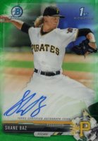 2017 Bowman Draft Chrome Draft Picks Autographs  #CDASB Shane Baz Green Refractor Baseball Card