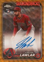 2024 Topps Chrome Rookie Autographs #RAJLA Jordan Lawlar Gold Wave Refractor Baseball Card