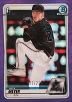 2020 Bowman Draft #BD50 Max Meyer Purple Baseball Card