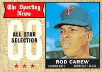 1968 Topps #363 Rod Carew All-Star Baseball Card
