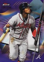 2020 Finest #25 Ronald Acuna Jr. Purple Refractor Baseball Card