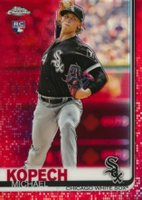 2019 Topps Chrome #17 Michael Kopech Pitching-Red Wave Refractor Baseball Card