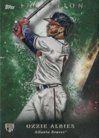 2018 Topps Inception #73 Ozzie Albies Green Baseball Card