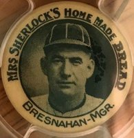 1920 Mrs. Sherlock Bread Pins  # Roger Bresnahan Baseball Card