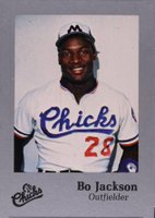 1986 Memphis Chicks #28 Bo Jackson Silver Baseball Card