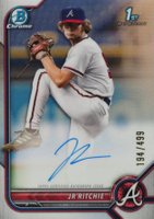 2022 Bowman Draft Chrome Draft Pick Autographs #CDAJR Jr Ritchie Refractor Baseball Card
