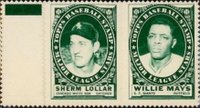 1961 Topps Stamp Panels # Sherman Lollar/Willie Mays Baseball Card