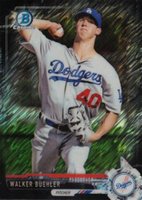 2017 Bowman Chrome Mini #BCP82 Walker Buehler Bowman Prospects-Black Shimmer Refractor Baseball Card