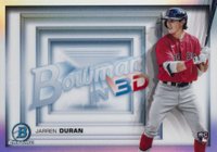 2022 Bowman Chrome Bowman in 3-D! #B3D10 Jarren Duran Baseball Card
