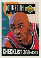 1994 Collector's Choice #420 Michael Jordan Checklist #368-420 Basketball Card