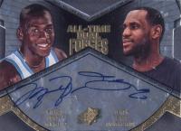 2012 Upper Deck All Time Greats Sports All-Time Dual Forces Autograph #JJ Michael Jordan/LeBron James Basketball Card
