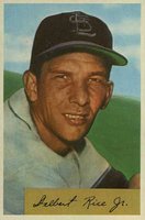 1954 Bowman #30 Del Rice Baseball Card