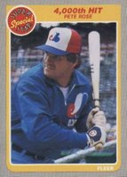 1985 Fleer #640 Pete Rose 4,000th Hit Baseball Card