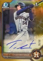 2022 Bowman Chrome Prospect Autographs #CPATW Tyler Whitaker Gold Refractor Baseball Card