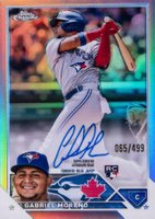 2023 Topps Chrome Rookie Autograph #RAGMO Gabriel Moreno Refractor Baseball Card