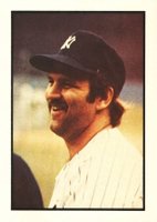 1978 SSPC Yankees Yearbook #1 Thurman Munson Hand Cut Baseball Card